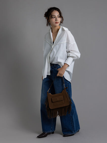 ウエスタンディティールシャツ《2025Autumn catalog item》(オフホワイト/ブルー)|Te chichi(テチチ)通販