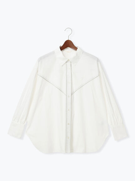 ウエスタンディティールシャツ《2025Autumn catalog item》(オフホワイト/ブルー)|Te chichi(テチチ)通販