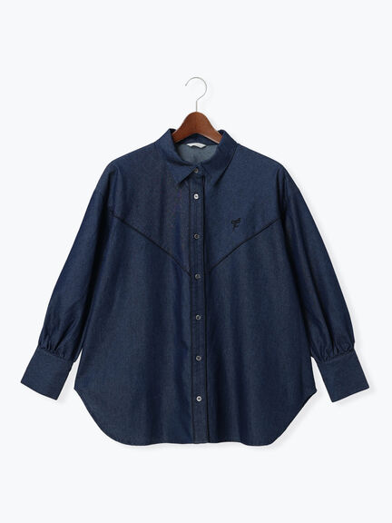 ウエスタンディティールシャツ《2025Autumn catalog item》(オフホワイト/ブルー)|Te chichi(テチチ)通販