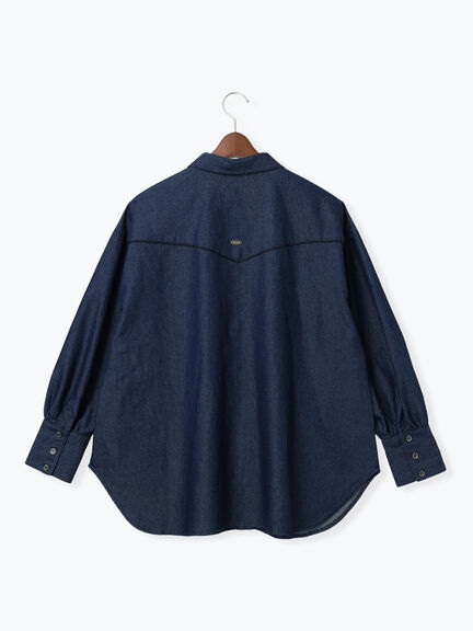 ウエスタンディティールシャツ《2025Autumn catalog item》(オフホワイト/ブルー)|Te chichi(テチチ)通販