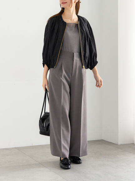 バックレースアップロングパンツ《2025Autumn catalog vol.2 item》(チャコールグレー/ベージュ)|Te chichi(テチチ)通販