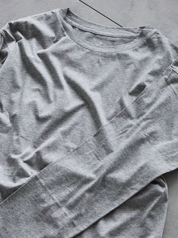 シルケット天竺ロングスリーブTee(グレー)|Te chichi(テチチ)通販