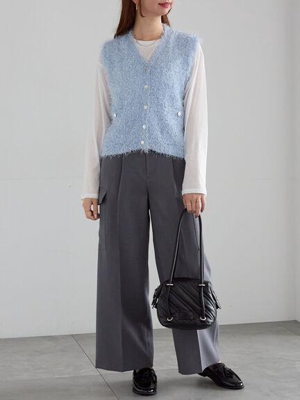 シルケット天竺ロングスリーブTee(オフホワイト/グレー/ブラック/ブルー)|Te chichi(テチチ)通販