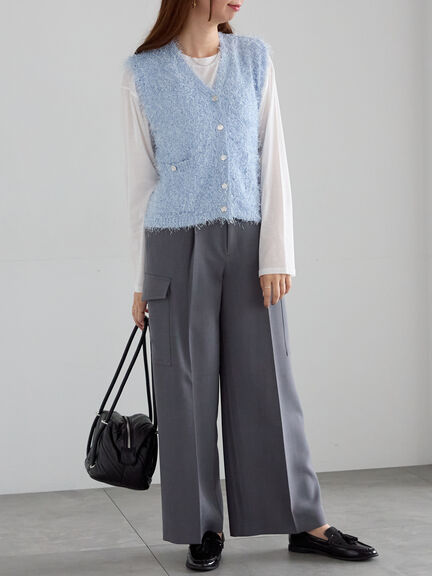 シルケット天竺ロングスリーブTee(オフホワイト/グレー/ブラック/ブルー)|Te chichi(テチチ)通販