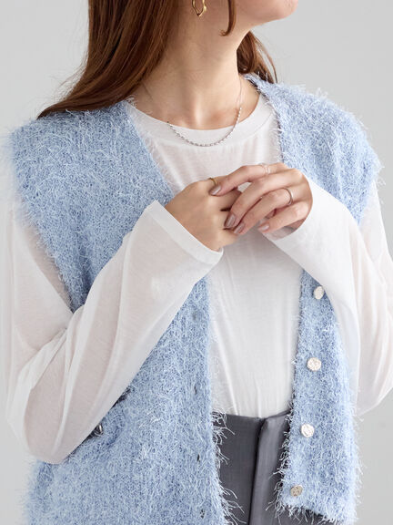 シルケット天竺ロングスリーブTee(オフホワイト/グレー/ブラック/ブルー)|Te chichi(テチチ)通販