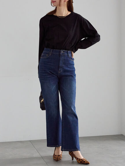 シルケット天竺ロングスリーブTee(オフホワイト/グレー/ブラック/ブルー)|Te chichi(テチチ)通販