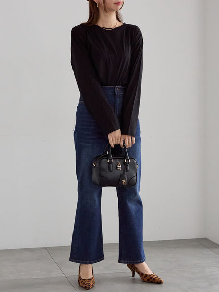 シルケット天竺ロングスリーブTee(オフホワイト/グレー/ブラック/ブルー)|Te chichi(テチチ)通販