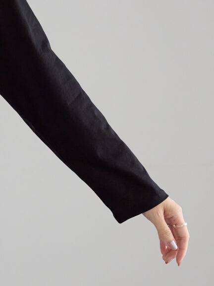 シルケット天竺ロングスリーブTee(オフホワイト/グレー/ブラック/ブルー)|Te chichi(テチチ)通販