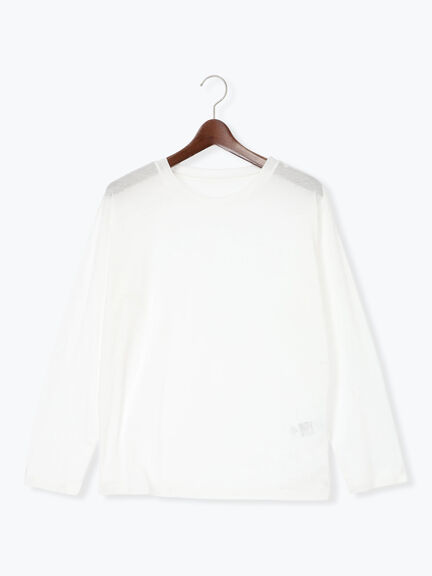 シルケット天竺ロングスリーブTee(オフホワイト/グレー/ブラック/ブルー)|Te chichi(テチチ)通販