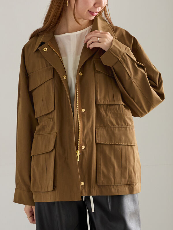 ミリタリージャケット《2025Autumn catalog vol.2 item》(カーキ)|Te chichi(テチチ)通販