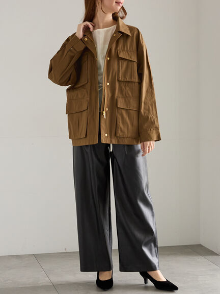 ミリタリージャケット《2025Autumn catalog vol.2 item》(オフホワイト/カーキ)|Te chichi(テチチ)通販