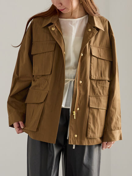 ミリタリージャケット《2025Autumn catalog vol.2 item》(オフホワイト/カーキ)|Te chichi(テチチ)通販