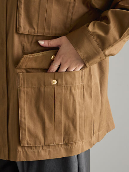 ミリタリージャケット《2025Autumn catalog vol.2 item》(オフホワイト/カーキ)|Te chichi(テチチ)通販