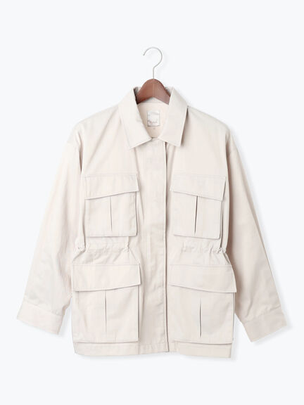 ミリタリージャケット《2025Autumn catalog vol.2 item》(オフホワイト/カーキ)|Te chichi(テチチ)通販