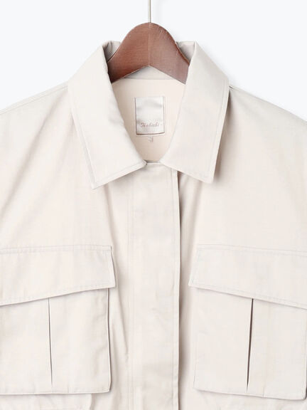 ミリタリージャケット《2025Autumn catalog vol.2 item》(オフホワイト/カーキ)|Te chichi(テチチ)通販