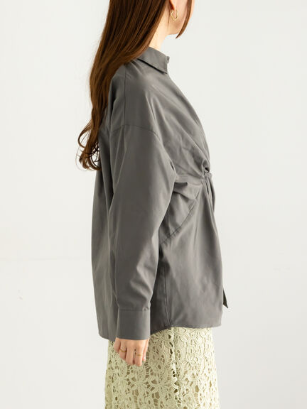 ツイストデザインシャツ《2025Autumn catalog vol.2 item》(オフホワイト/ブラウン/カーキ)|Te chichi(テチチ)通販