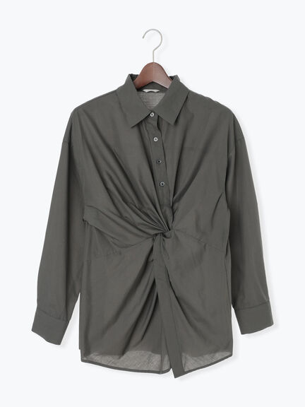 ツイストデザインシャツ《2025Autumn catalog vol.2 item》(オフホワイト/ブラウン/カーキ)|Te chichi(テチチ)通販