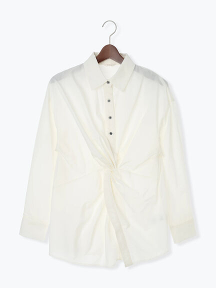 ツイストデザインシャツ《2025Autumn catalog vol.2 item》(オフホワイト/ブラウン/カーキ)|Te chichi(テチチ)通販