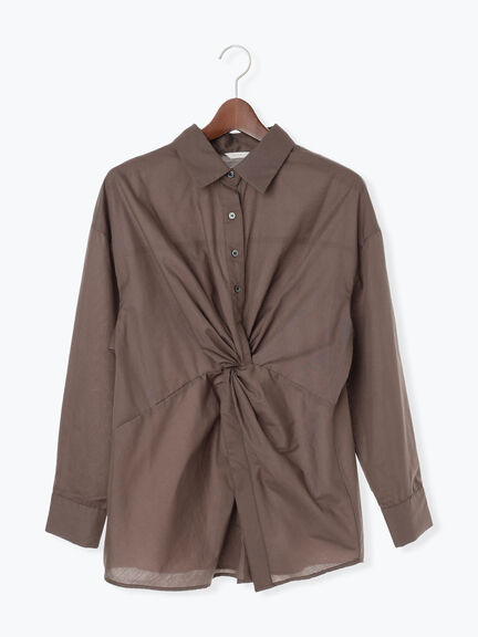 ツイストデザインシャツ《2025Autumn catalog vol.2 item》(オフホワイト/ブラウン/カーキ)|Te chichi(テチチ)通販