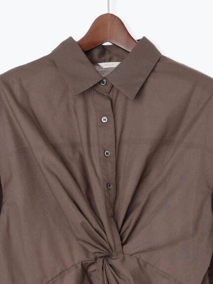 ツイストデザインシャツ《2025Autumn catalog vol.2 item》(オフホワイト/ブラウン/カーキ)|Te chichi(テチチ)通販