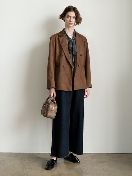 ダブルブレストジャケット(セットアップ可)《2025Autumn catalog vol.2 item》(チャコールグレー/ベージュ/ブラウン)|Te chichi(テチチ)通販