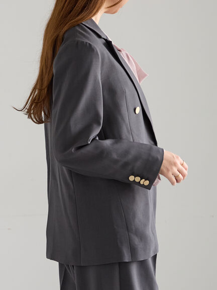 ダブルブレストジャケット(セットアップ可)《2025Autumn catalog vol.2 item》(チャコールグレー/ベージュ/ブラウン)|Te chichi(テチチ)通販