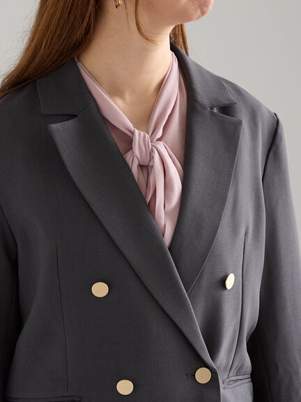 ダブルブレストジャケット(セットアップ可)《2025Autumn catalog vol.2 item》(チャコールグレー/ベージュ/ブラウン)|Te chichi(テチチ)通販