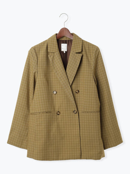 ダブルブレストジャケット(セットアップ可)《2025Autumn catalog vol.2 item》(チャコールグレー/ベージュ/ブラウン)|Te chichi(テチチ)通販