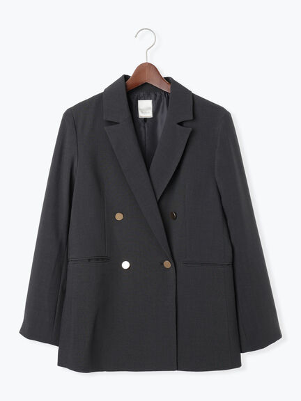 ダブルブレストジャケット(セットアップ可)《2025Autumn catalog vol.2 item》(チャコールグレー/ベージュ/ブラウン)|Te chichi(テチチ)通販