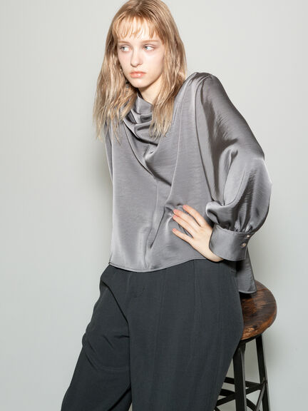 ワイドスラックス(セットアップ可)《2025Autumn catalog vol.2 item》(チャコールグレー/ベージュ)|Te chichi(テチチ)通販