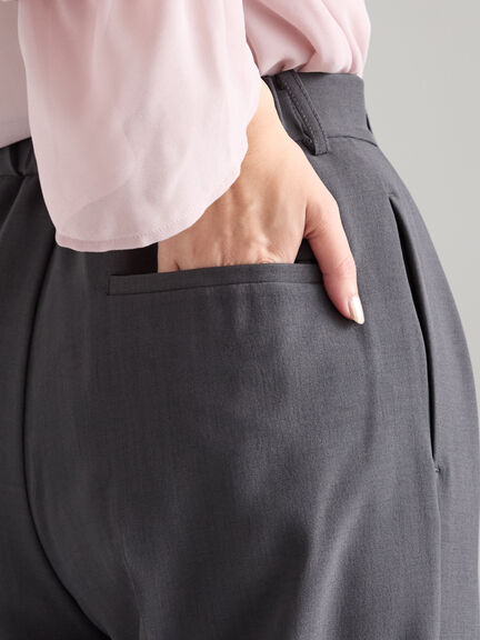 ワイドスラックス(セットアップ可)《2025Autumn catalog vol.2 item》(チャコールグレー/ベージュ)|Te chichi(テチチ)通販