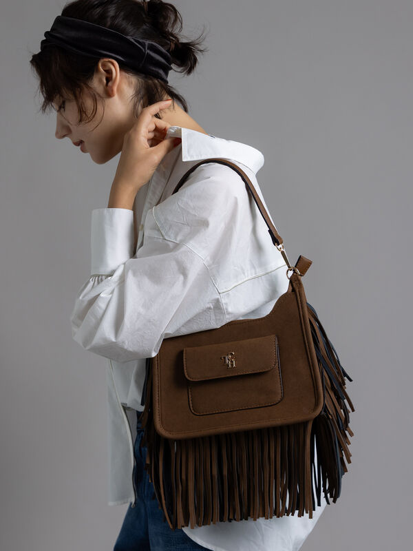 フリンジワンショルダーBAG(ベージュ)|Te chichi(テチチ)通販