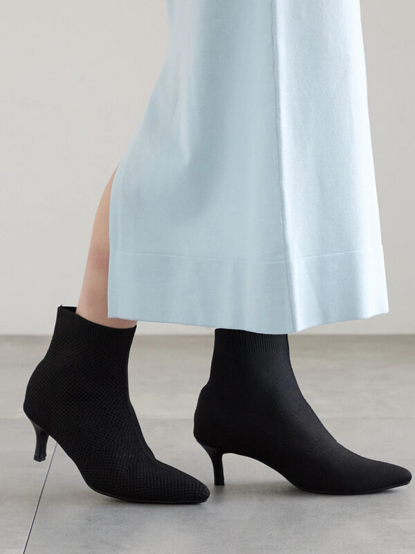 ニットメッシュブーツ(ブラック/ブラウン)|Te chichi(テチチ)通販