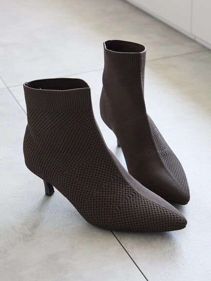ニットメッシュブーツ(ブラック/ブラウン)|Te chichi(テチチ)通販