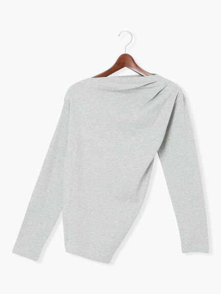 スムースアシメロングスリーブプルオーバー《2025Autumn catalog vol.2 item》(グレー/ピンク/カーキ)|Te chichi(テチチ)通販