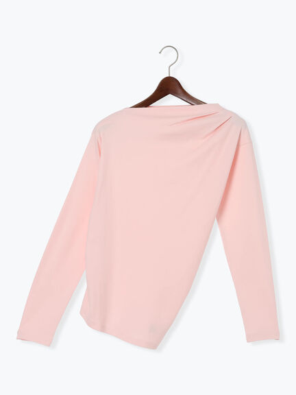 スムースアシメロングスリーブプルオーバー《2025Autumn catalog vol.2 item》(グレー/ピンク/カーキ)|Te chichi(テチチ)通販