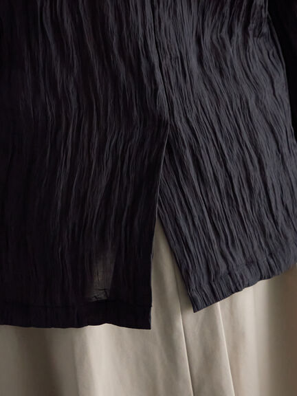 リンクルライトテーラードジャケット(ブラック/ブラウン)|Te chichi(テチチ)通販