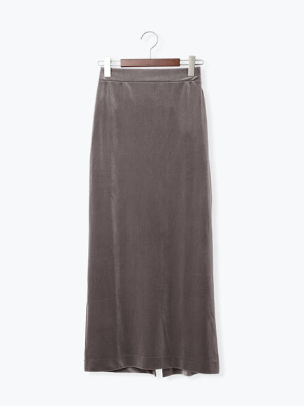 ベロアナロースカート《2025Autumn catalog vol.2 item》(グレー/ピンク/ネイビー)|Te chichi(テチチ)通販