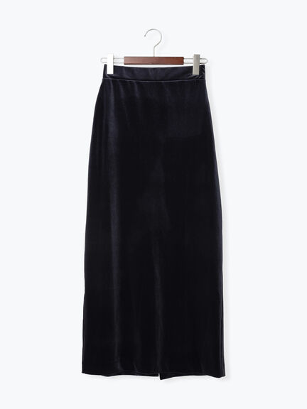 ベロアナロースカート《2025Autumn catalog vol.2 item》(グレー/ピンク/ネイビー)|Te chichi(テチチ)通販