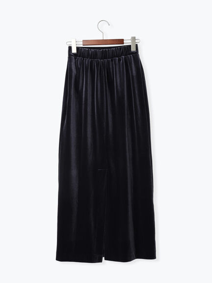 ベロアナロースカート《2025Autumn catalog vol.2 item》(グレー/ピンク/ネイビー)|Te chichi(テチチ)通販