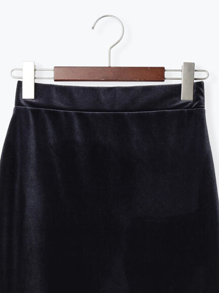 ベロアナロースカート《2025Autumn catalog vol.2 item》(グレー/ピンク/ネイビー)|Te chichi(テチチ)通販