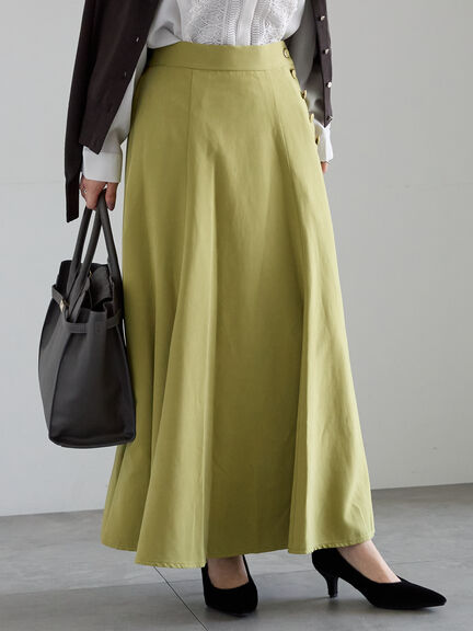 サイドボタンピーチフレアスカート(グレー/グリーン/ネイビー)|Te chichi(テチチ)通販