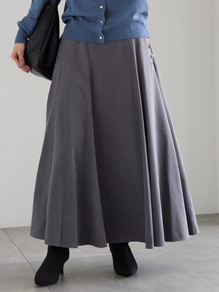 サイドボタンピーチフレアスカート(グレー/グリーン/ネイビー)|Te chichi(テチチ)通販