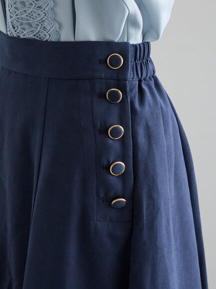 サイドボタンピーチフレアスカート(グレー/グリーン/ネイビー)|Te chichi(テチチ)通販