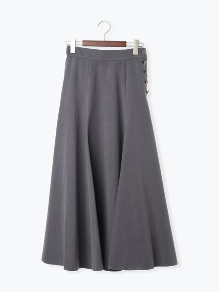 サイドボタンピーチフレアスカート(グレー/グリーン/ネイビー)|Te chichi(テチチ)通販