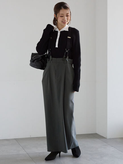 パネルパターンアソートリブポロニット(ブラック/レッド/ベージュ)|Te chichi(テチチ)通販