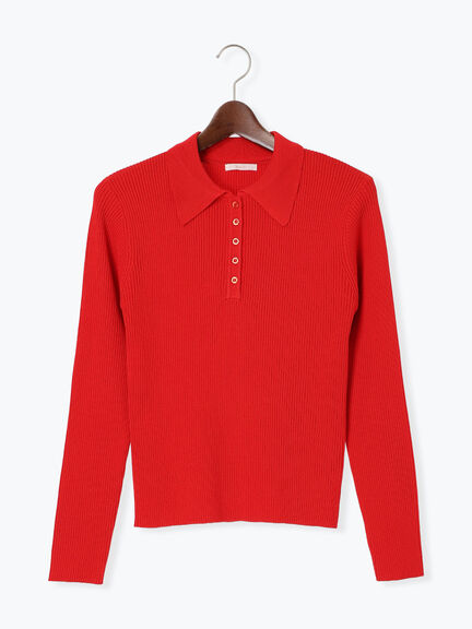 パネルパターンアソートリブポロニット(ブラック/レッド/ベージュ)|Te chichi(テチチ)通販