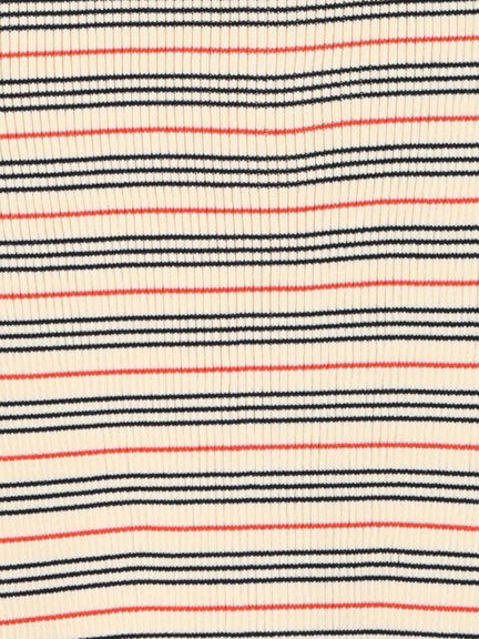 パネルパターンアソートリブポロニット(ブラック/レッド/ベージュ)|Te chichi(テチチ)通販