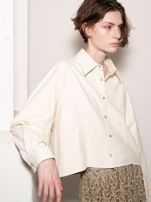 ファブリックアソートクロップトシャツ《2025Autumn catalog vol.2 item》(オフホワイト)|Te chichi(テチチ)通販