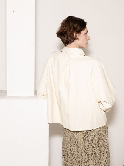 ファブリックアソートクロップトシャツ《2025Autumn catalog vol.2 item》(オフホワイト/ブラック/ブラウン)|Te chichi(テチチ)通販